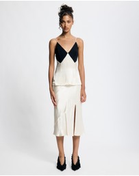 Lover - Margot Satin Midi Skirt