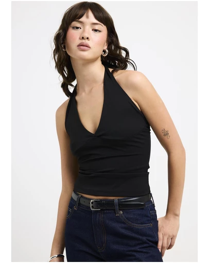 General Pants Co. Basics - Plunge Halter Top