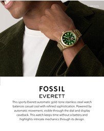 Fossil - Everett Gold Analogue Watch