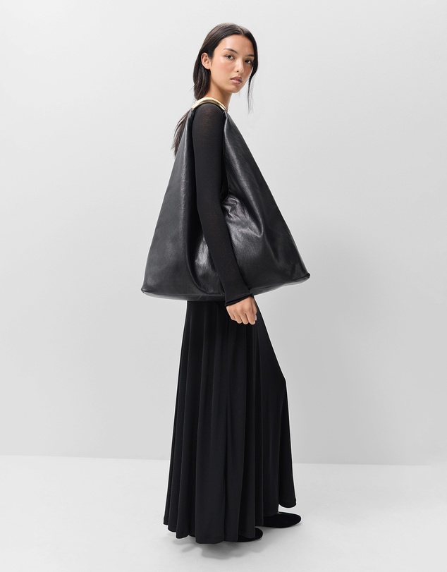 UNISON - Ruched Mesh Long Sleeve Dress