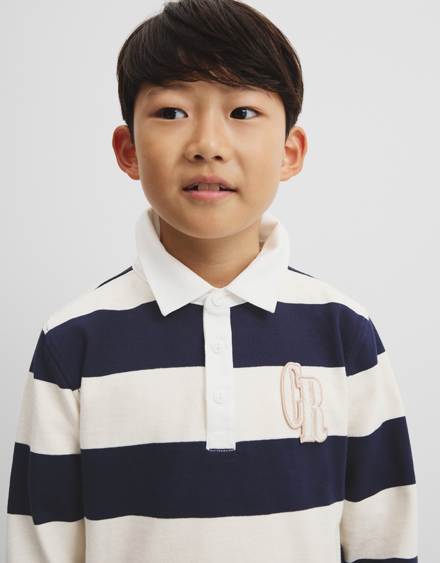 Country Road - Organically Grown Cotton Block Stripe Rugby