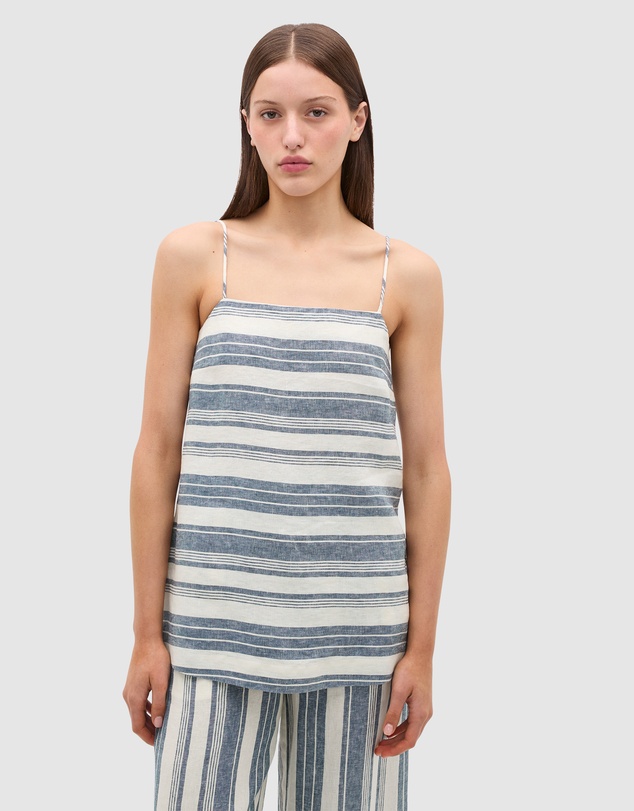 Seed Heritage - Linen Striped Longline Cami