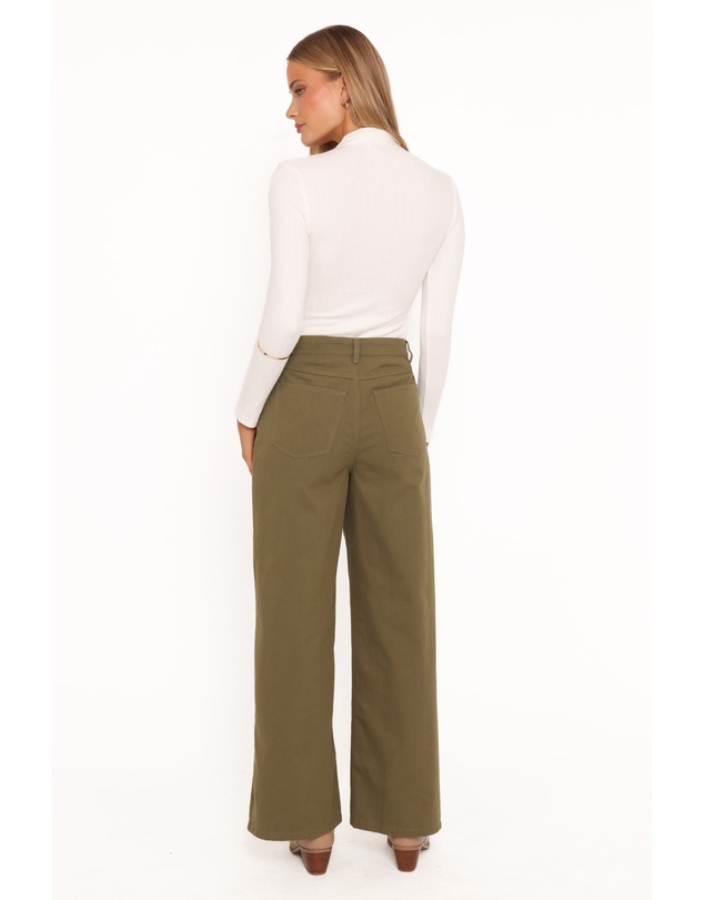Petal & Pup - Brynn Straight Leg Pants - Khaki