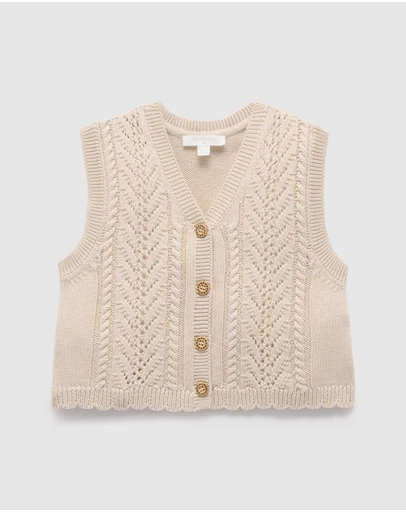Purebaby - Knitted Vest -Kids-Babies