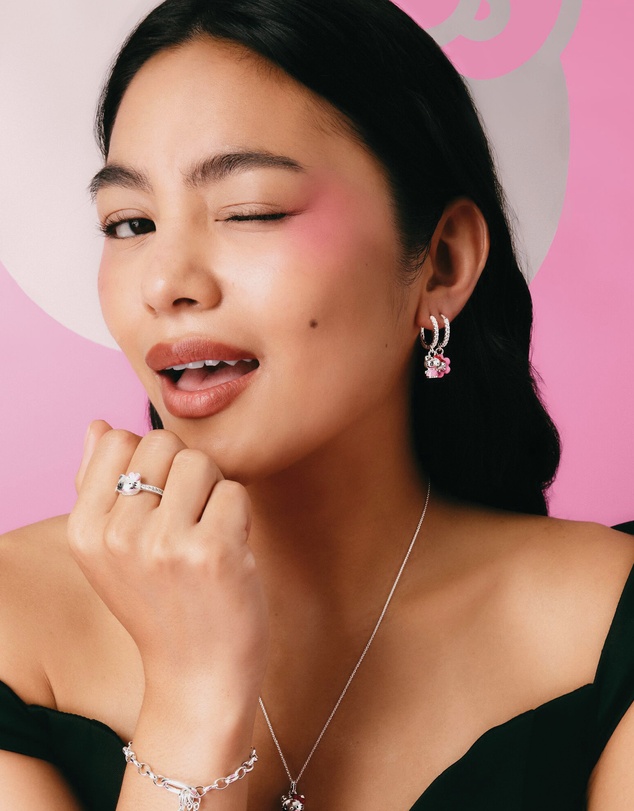 THOMAS SABO - THOMAS SABO Hello Kitty Single hoop earring with zirconia
