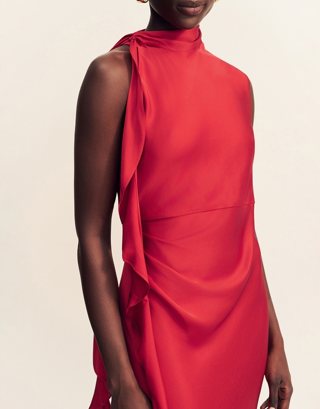 Shona Joy - Agnes Draped Ruffle Maxi Dress