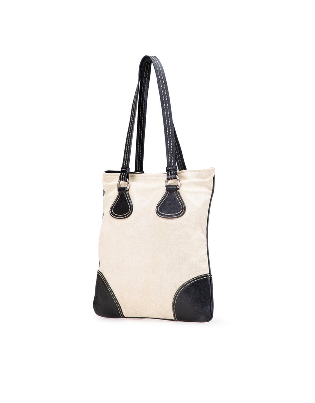 Pre-Loved by Azura Reborn - Pre-Loved Vitello Trimmed Canvas Canapa Tote