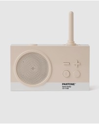 Lexon - Lexon GIFT Set PANTONE - Includes Mino+ Mini Speaker, Flip Classic Clock, Mina M Lamp, Thykho 3 Speaker - Sand