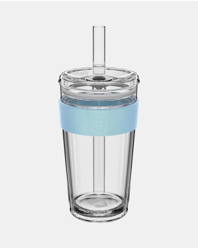 KeepCup - Longplay Cold Cup 16oz Reusable Coffee Cup with Boba Straw Lid