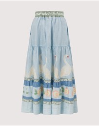 SMWR. by The Somewhere Co - Swan Lake Tiered Maxi Skirt