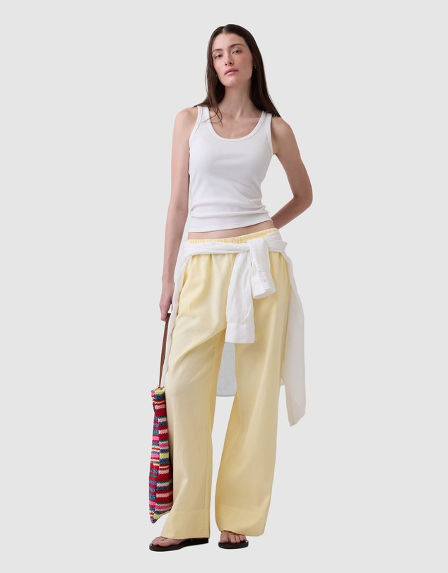 GAP - Linen Drawstring WL Pants