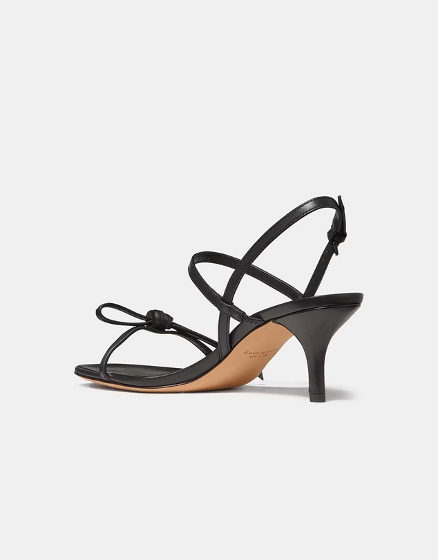 Kate Spade - Loop Smooth Leather Kitten Heel Sandals