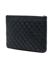 Pre-Loved by Azura Reborn - Pre-Loved Medium Quilted Caviar Boy O Case Clutch