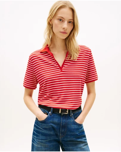 Tommy Hilfiger - Relaxed Fit Open Placket Pique Polo Shirt