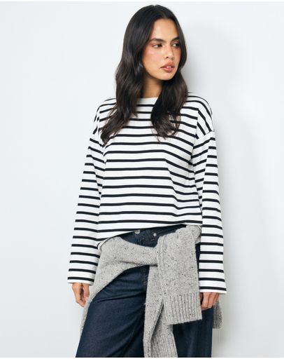 White & Black Stripe