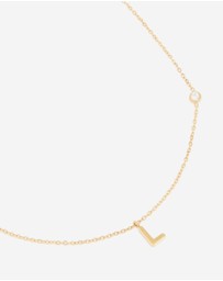 Lovisa - Waterproof Gold Plated Stainless Steel Letter L Dainty Pendant Necklace