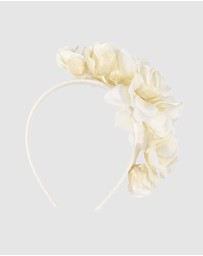 Max Alexander - Large Cream Flower Headband Fascinator