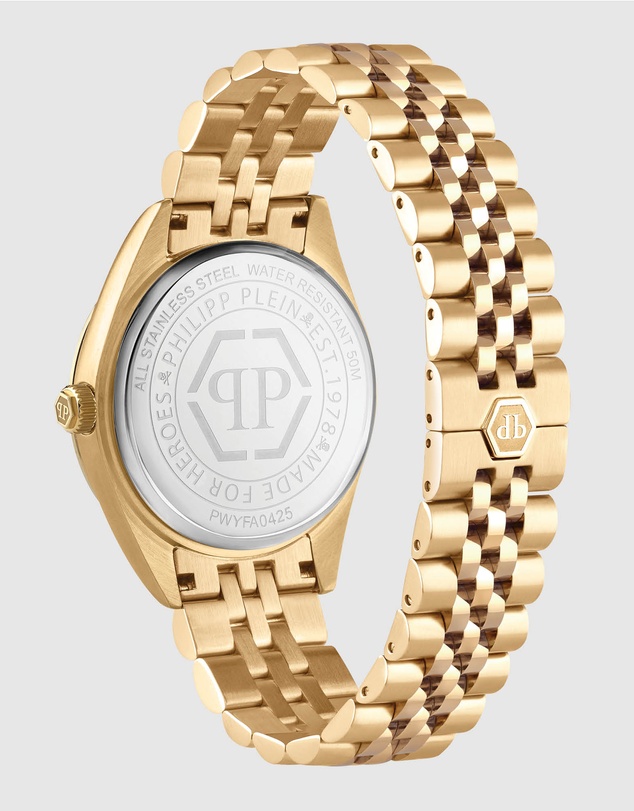 Philipp Plein - DATE SUPERLATIVE 34mm Gold-Tone Analogue