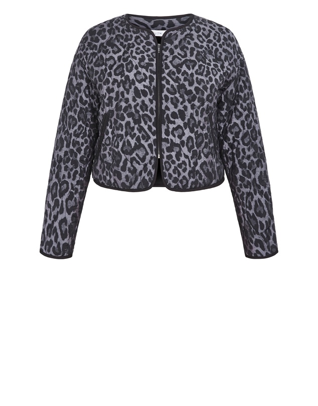 City Chic - Quilted Animal Print Jacket