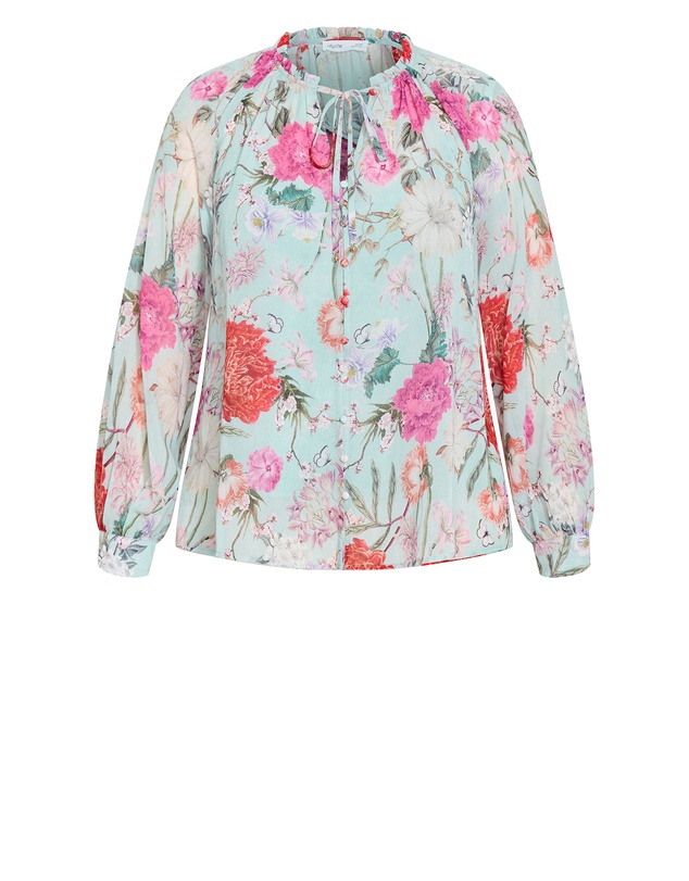 City Chic - Plus size SHIRT SIENNA PRT - Mint Botanique