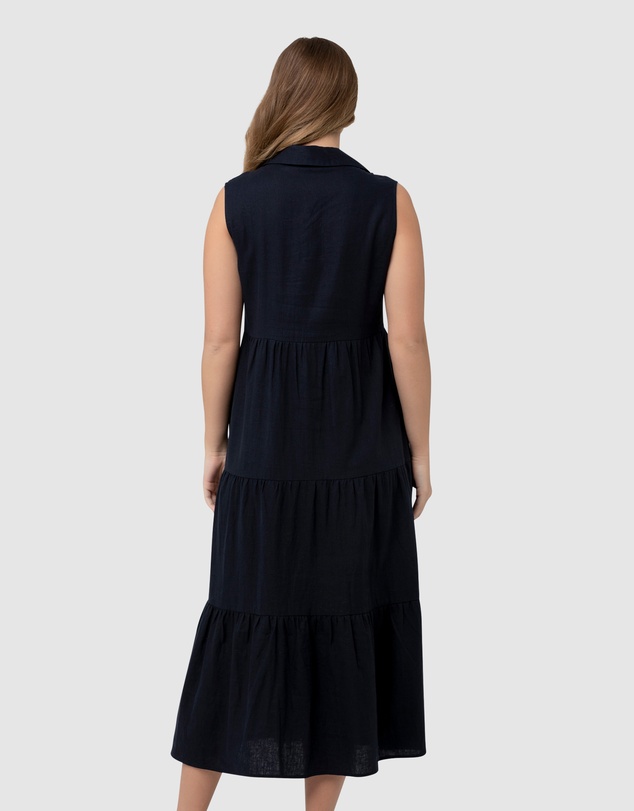Ripe Maternity - Tracy Tiered Linen Dress