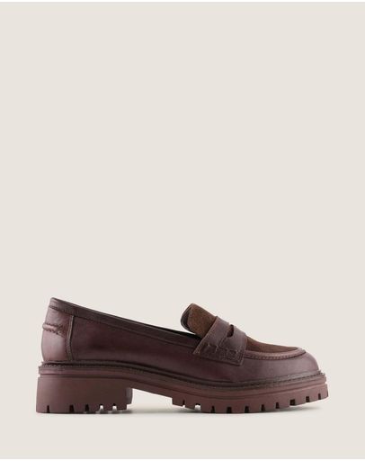 BROWN LEATHER/SUEDE
