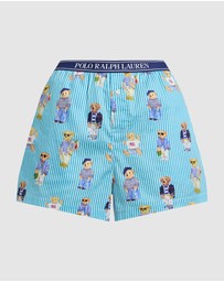 Polo Ralph Lauren - Polo Bear Print Striped Cotton Boxer Short
