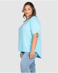 Love Your Wardrobe - Kelly Dipped Hem T-shirt