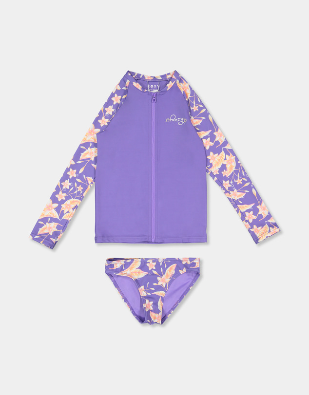 Roxy - Girls 2 to 7 Plumeria Love Long Sleeve Rashguard