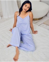 Chelsea Peers - Poplin Sun Stripe Ruched Cami Pyjama Set