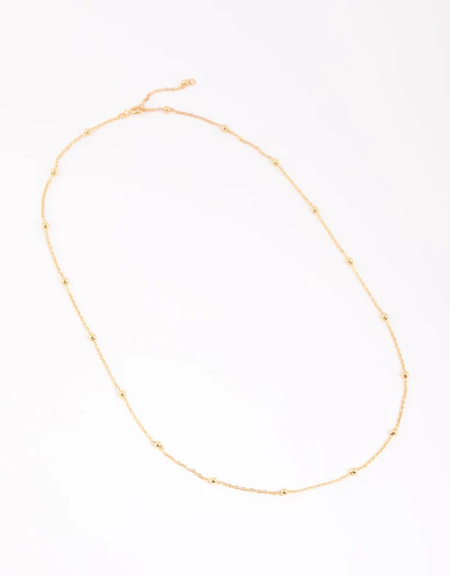 Lovisa - Gold Plated Sterling Silver Ball Chain Necklace