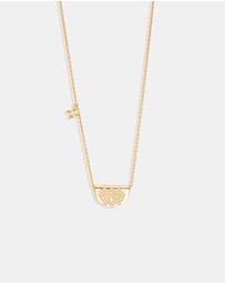 By Charlotte - Gold Live in Light Lotus Necklace