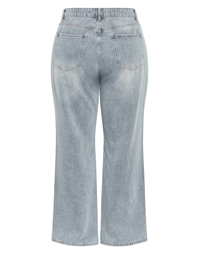 City Chic - Plus size Harley Fit Harriet Wide Leg Regular Jean - dirty wash