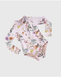 Aqua Blu Kids - Flutter Long Sleeve One Piece - Kids