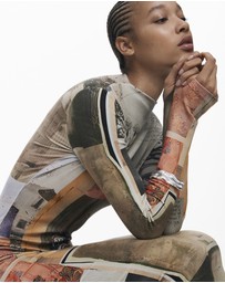 Desigual - Collage fitted dress