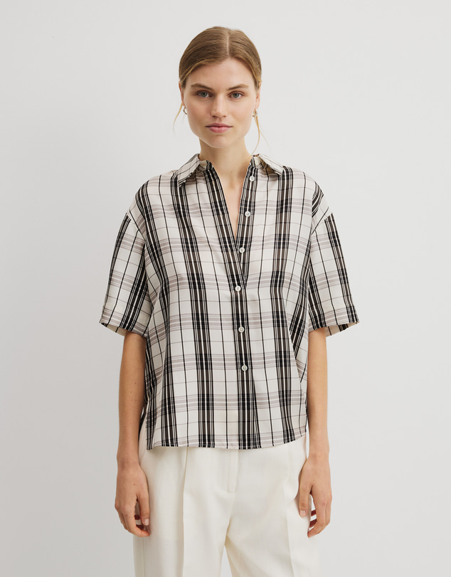 Country Road - Washable Silk Check Shirt
