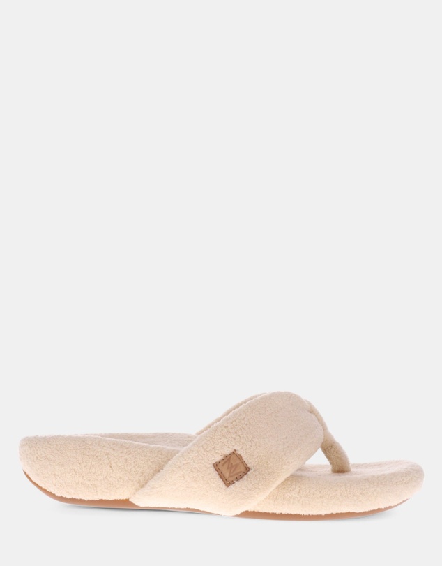 Mia Vita - Cozy Toe Post Slipper - Ivory