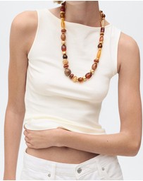 M.N.G - Boat Neck Strapless Top