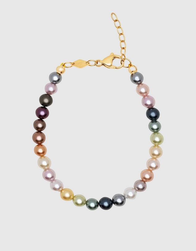 Nialaya Jewellery - Women's Rainbow Pearl Bracelet