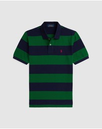 Polo Ralph Lauren - Striped Cotton Mesh Polo Shirt - Teens