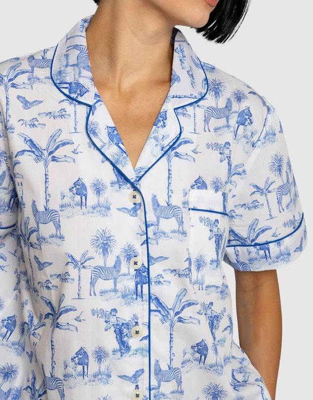 Sant And Abel - Women's Skydog Blue Short PJ Set