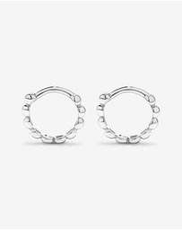 Michael Hill - 10.5mm Small Beaded Huggie Earrings in Sterling Silver