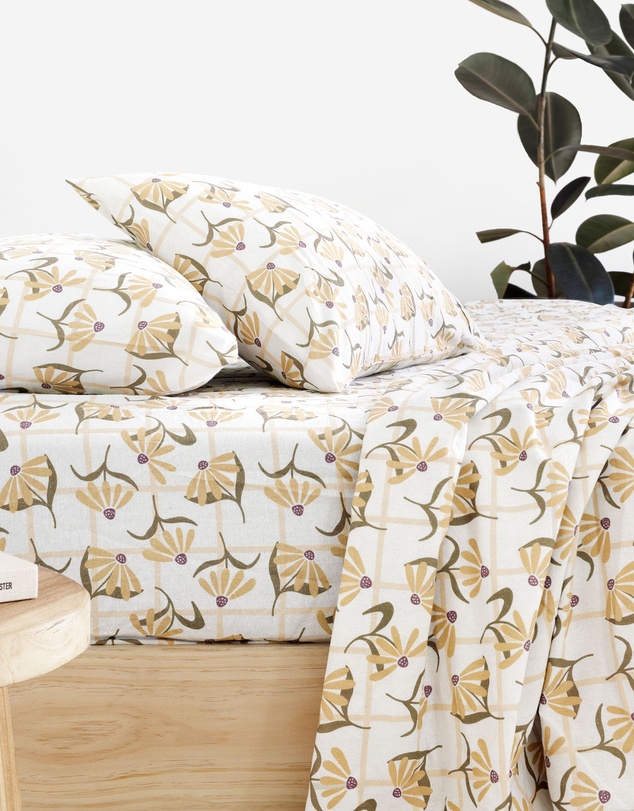 Bambury - Arlo Flannelette Sheet Set Split King Bed