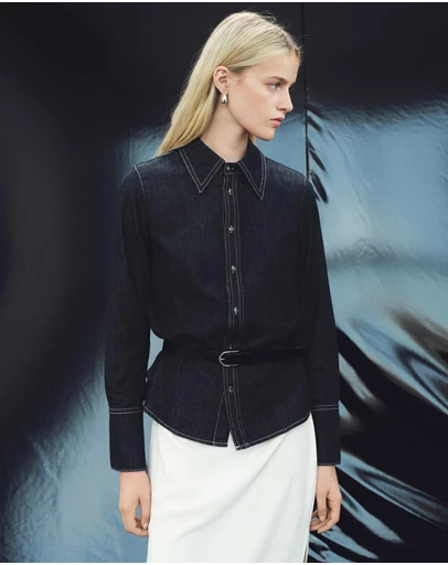 M.N.G - Denim Shirt With Seams