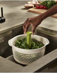 Joseph Joseph - Spindola™ In-sink Salad Spinning Colander (White/Green)