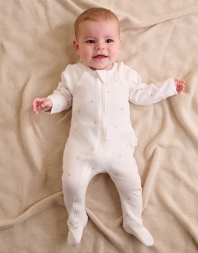 Purebaby - 2 Pack Zip Growsuit-Babies