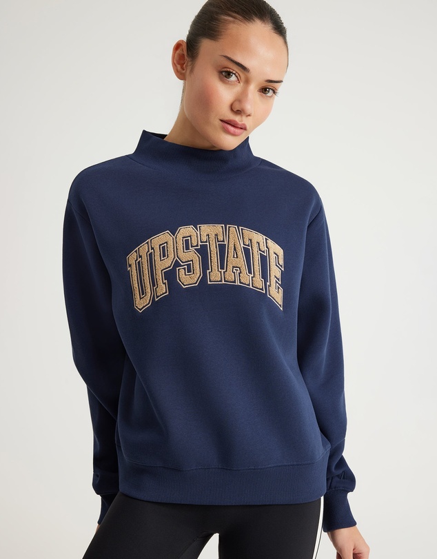 Upstate - College Mock Neck - Midnight Navy