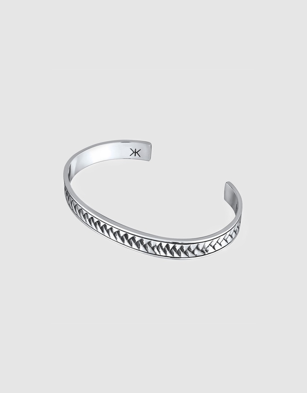 Kuzzoi - ICONIC EXCLUSIVE - Braided Cuff Bracelet in Oxidised 925 Sterling Silver