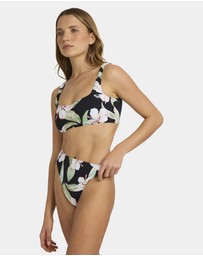 Roxy - Womens Printed Essentials Mid Waist Moderate Bikini Bottom