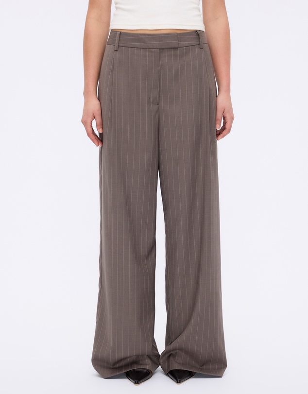 Minima Esenciales - Lior Wool Pinstripe Tailored Pants